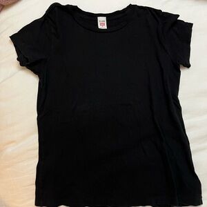 Re/Done black baby tee